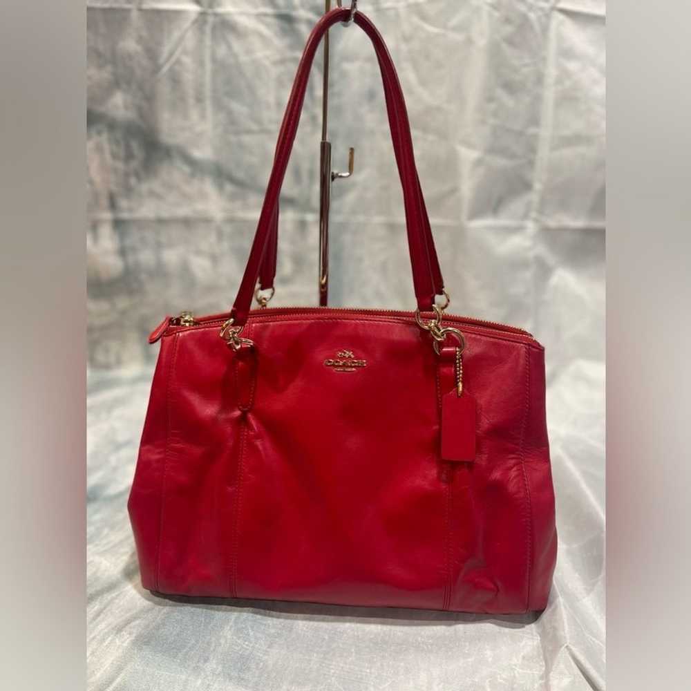 Coach Christie Red Leather Handbag - image 2