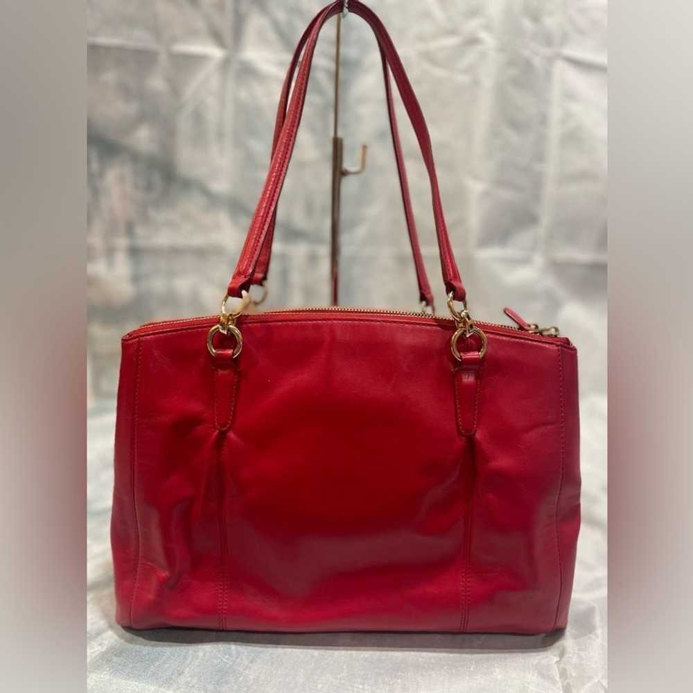 Coach Christie Red Leather Handbag - image 3