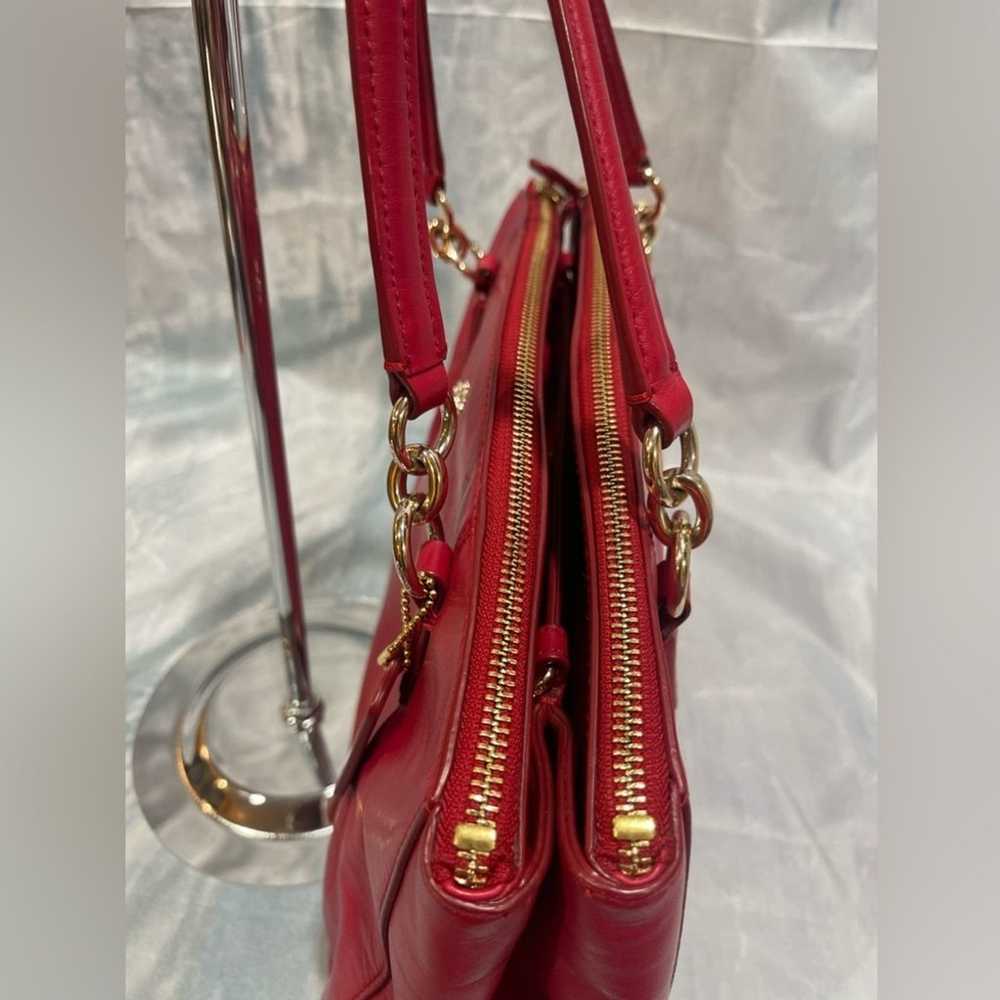 Coach Christie Red Leather Handbag - image 4