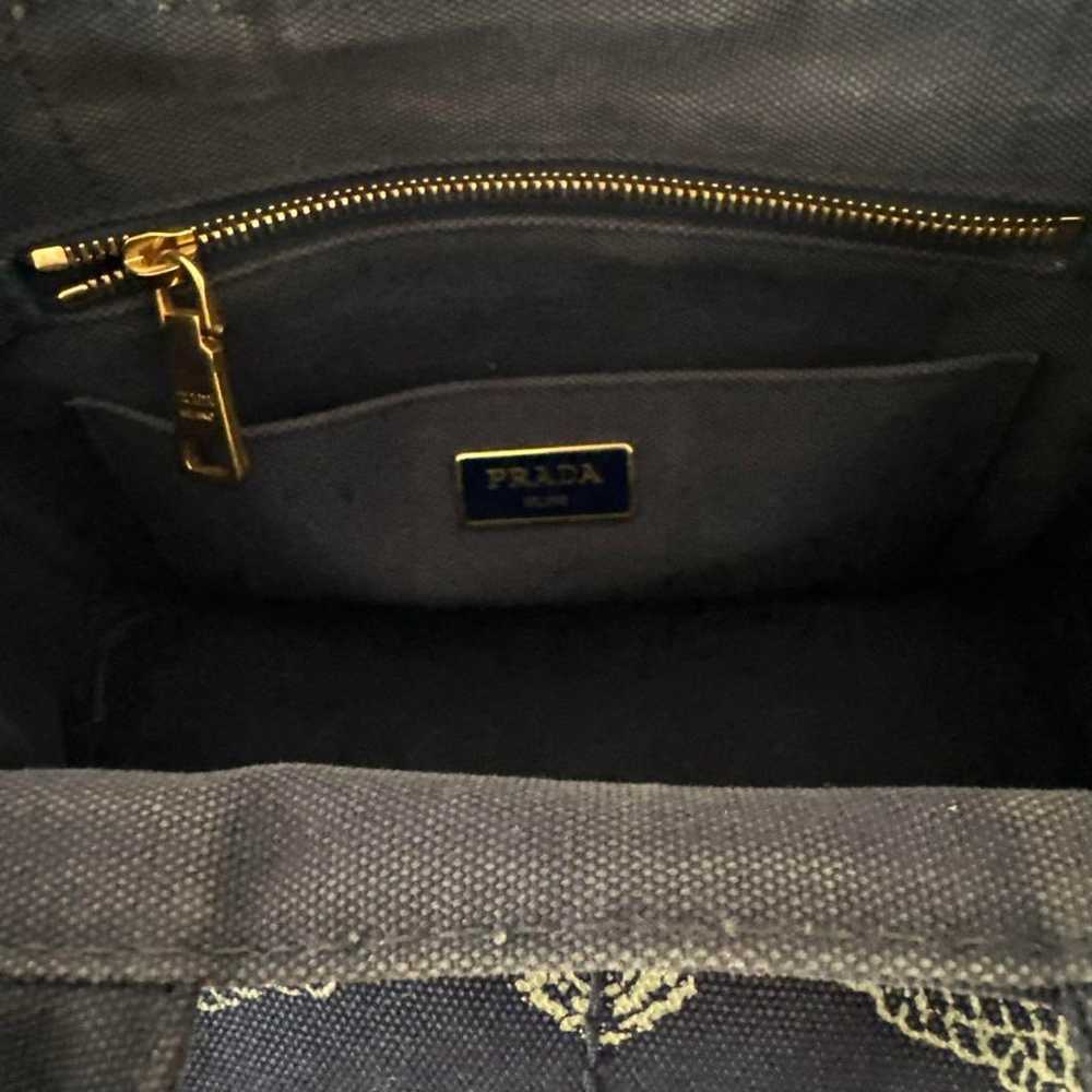 PRADA tote bag in navy canvas. - image 7