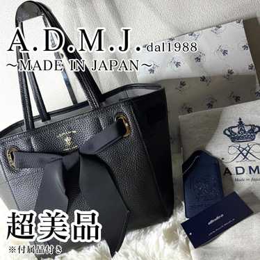 Superb item ☆ ADMJ Conclusion Leather Grosgrain Ri