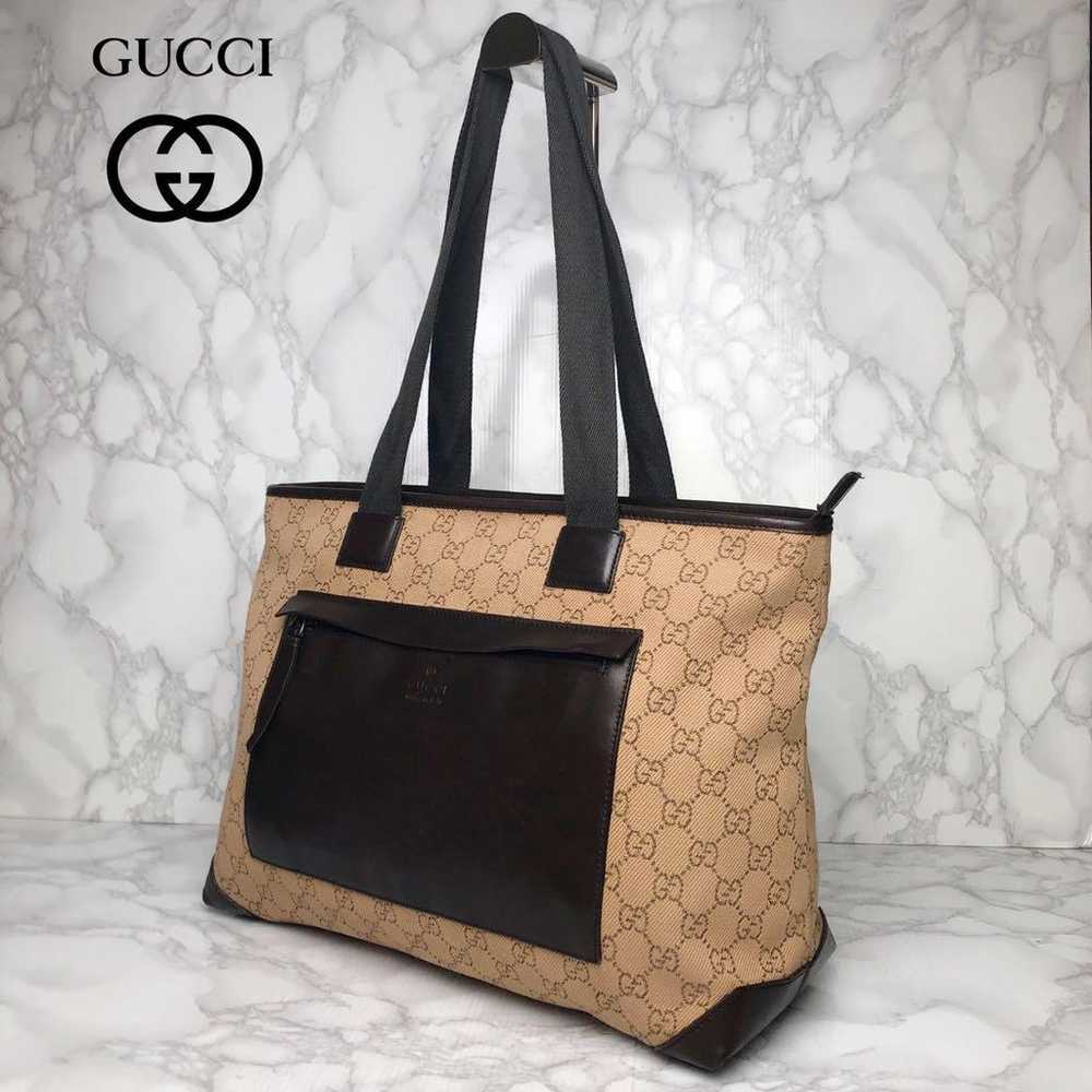 01 GUCCI Gucci Tote Bag Handbag Shoulder Bag GG C… - image 1