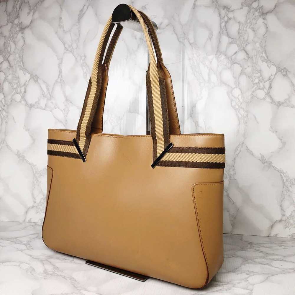 01 GUCCI Sherry Line Tote Bag Handbag Shoulder Bag - image 2