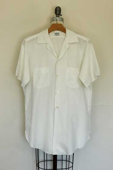 Vintage 1960s Mens Arrow Decton Sanforized White B