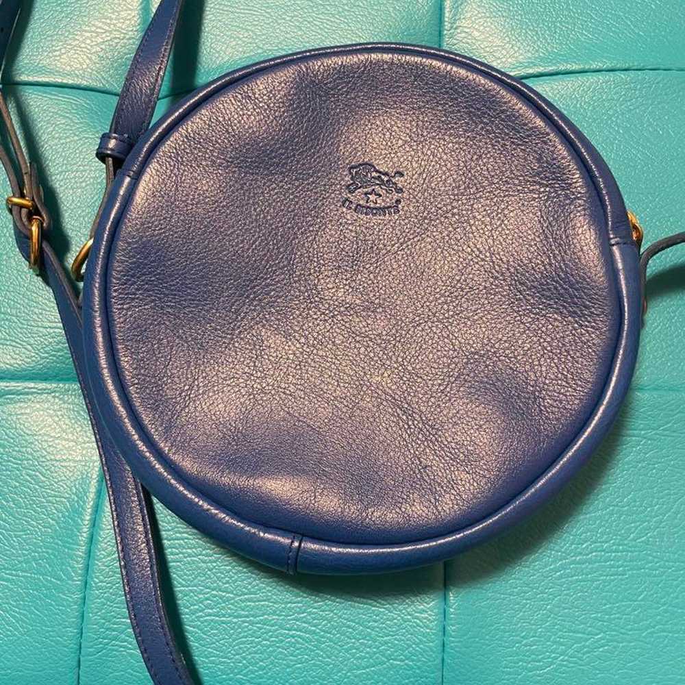 Il Bisonte, round, blue shoulder bag - image 1