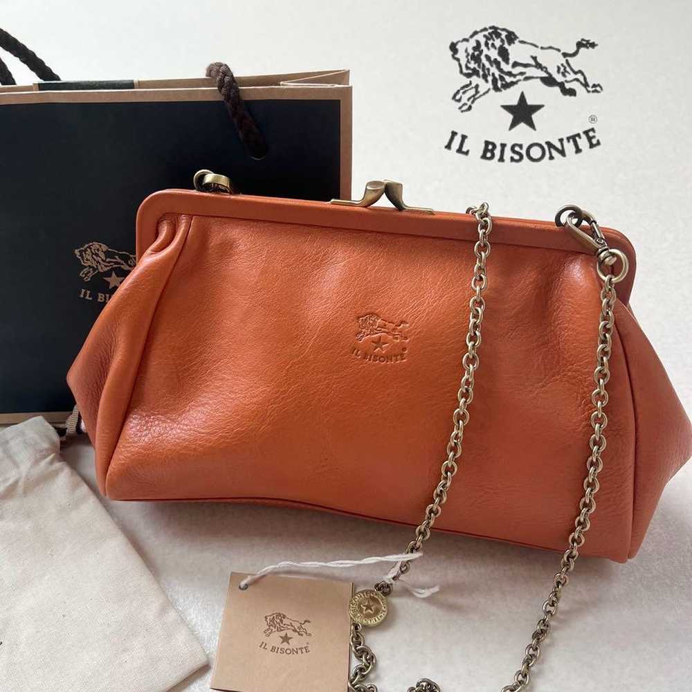 Brand new IL BISONTE clutch shoulder bag with gol… - image 1