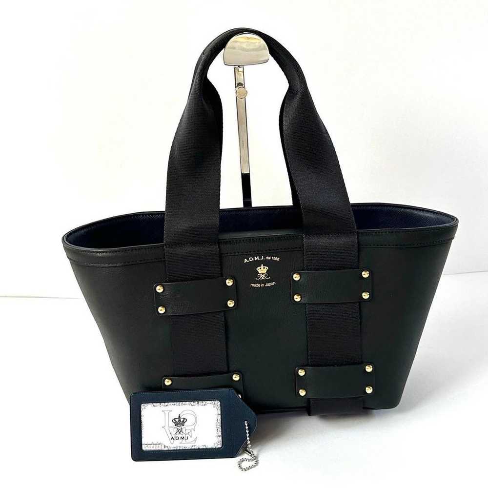 [Unused Tag] ADMJ Handbag Leather Tote with Guara… - image 1