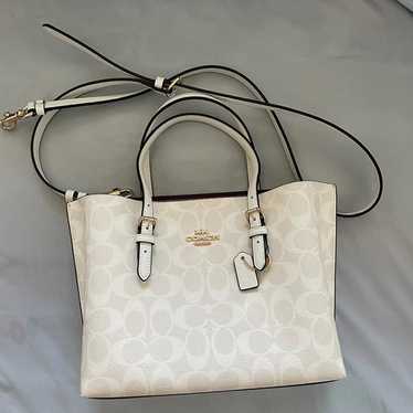 Coach Mollie Tote 25 With Signature purchases Canvas Interior Boysenberry