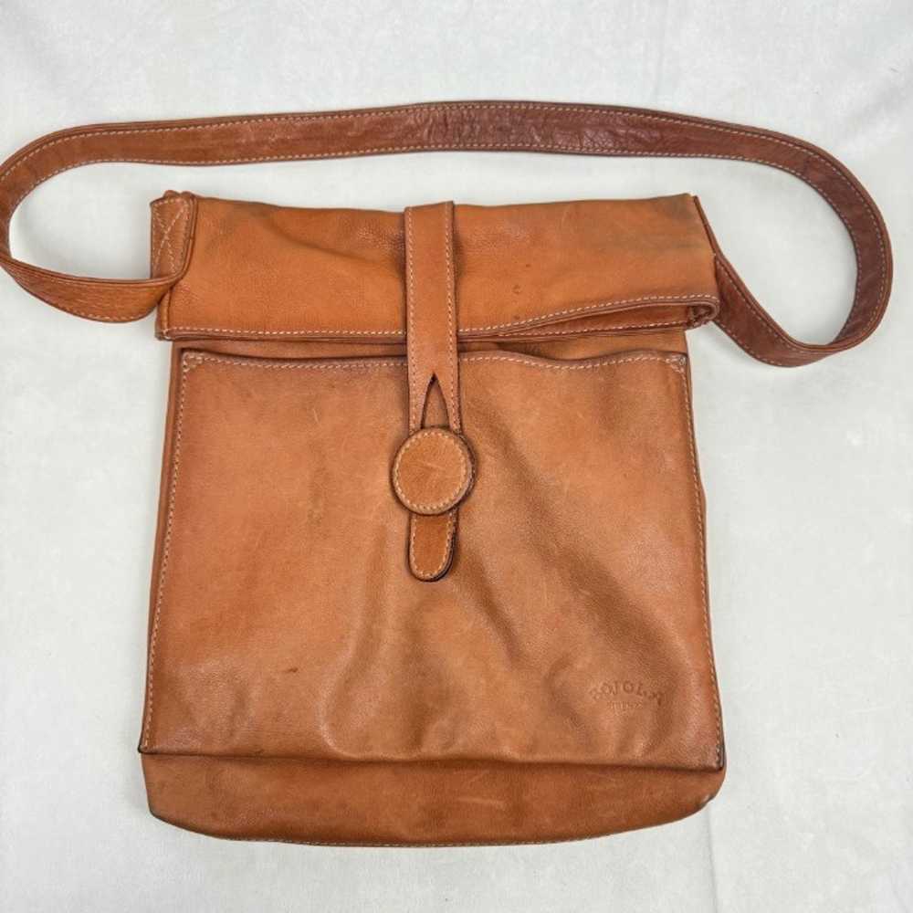 Bojola Firenze Leather Brown Washable Bag Made In… - image 1