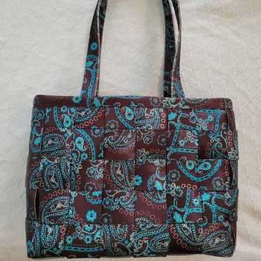 Harveys Seatbelt Bags PAISLEY brown blue satchel p