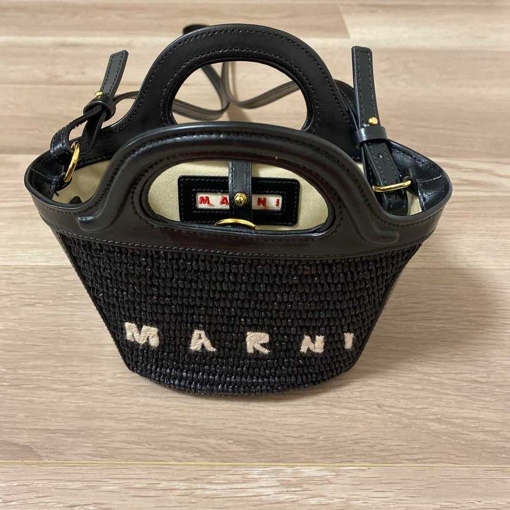 MARNI Tropical Raffia Basket Bag - image 1