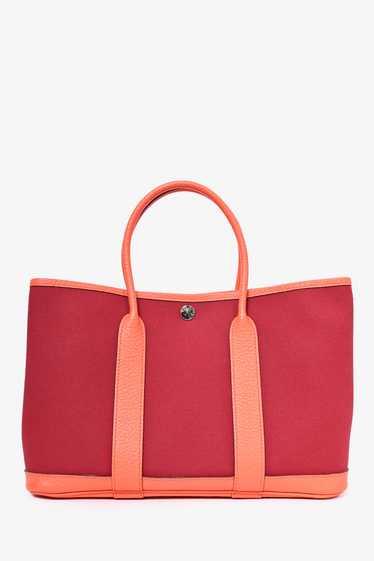 Hermès 2017 Rouge Grenant/Orange Poppy Toile Milit