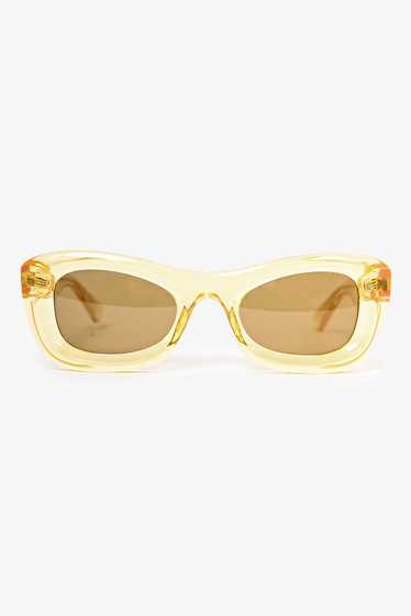 Bottega Venetta Yellow Acrylic Square Frame Sungla