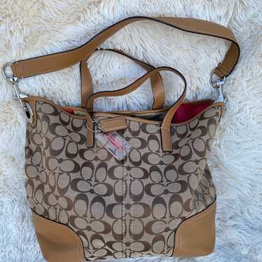 Coach Signature Print Handbag