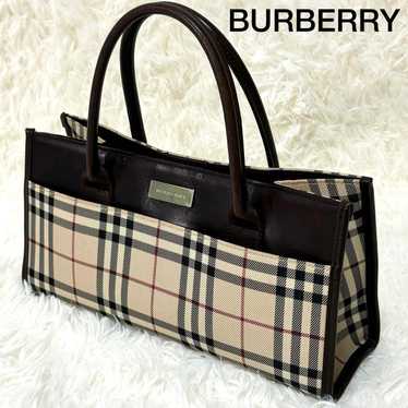 BURBERRY handbag canvas brown BRW check - image 1