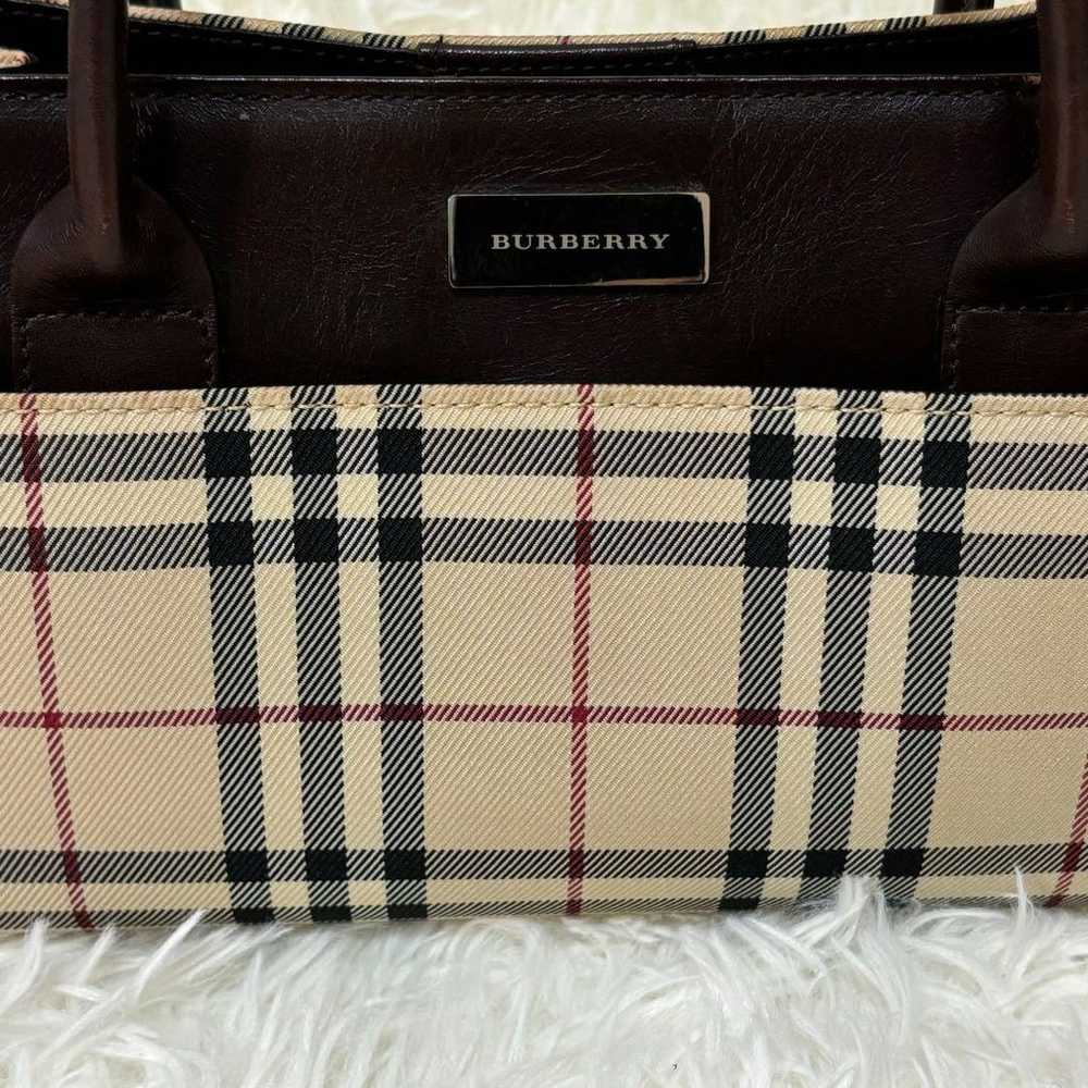 BURBERRY handbag canvas brown BRW check - image 2