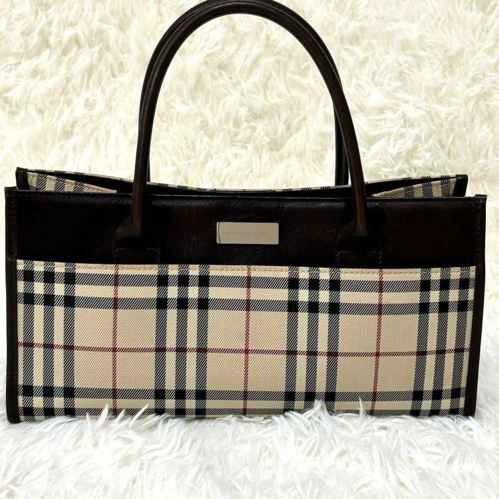 BURBERRY handbag canvas brown BRW check - image 3