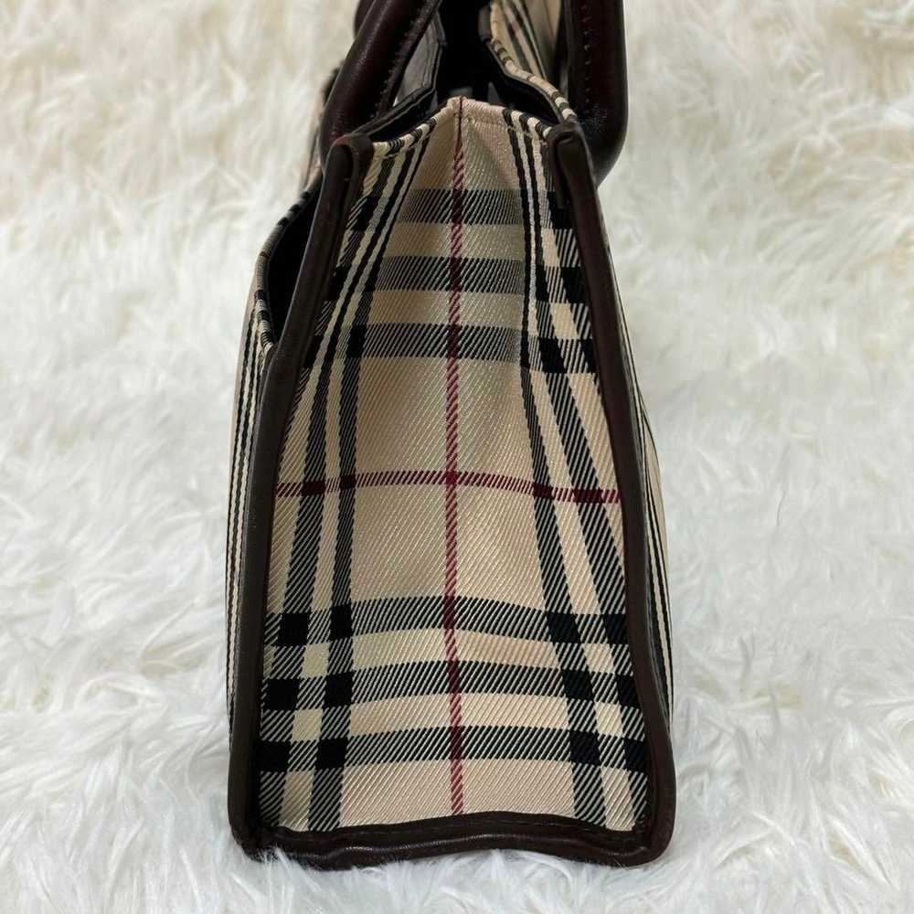 BURBERRY handbag canvas brown BRW check - image 4