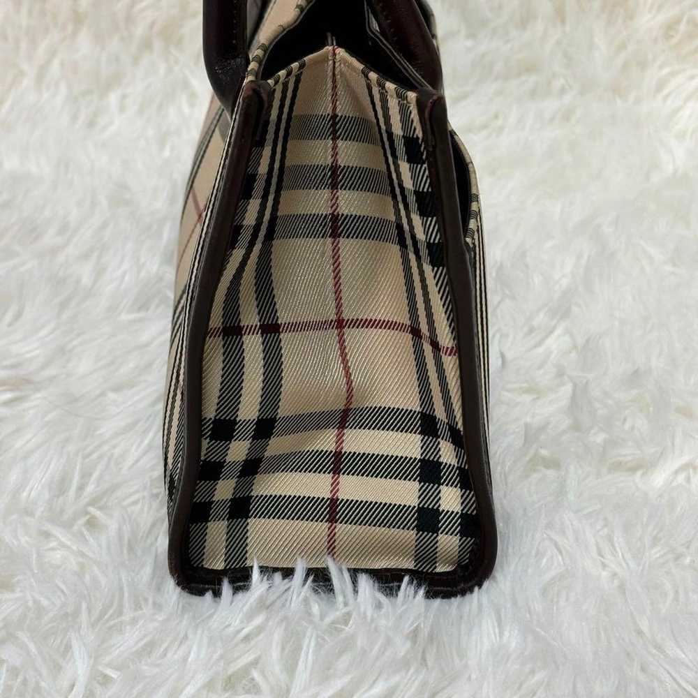 BURBERRY handbag canvas brown BRW check - image 5