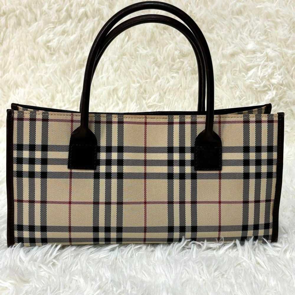 BURBERRY handbag canvas brown BRW check - image 6