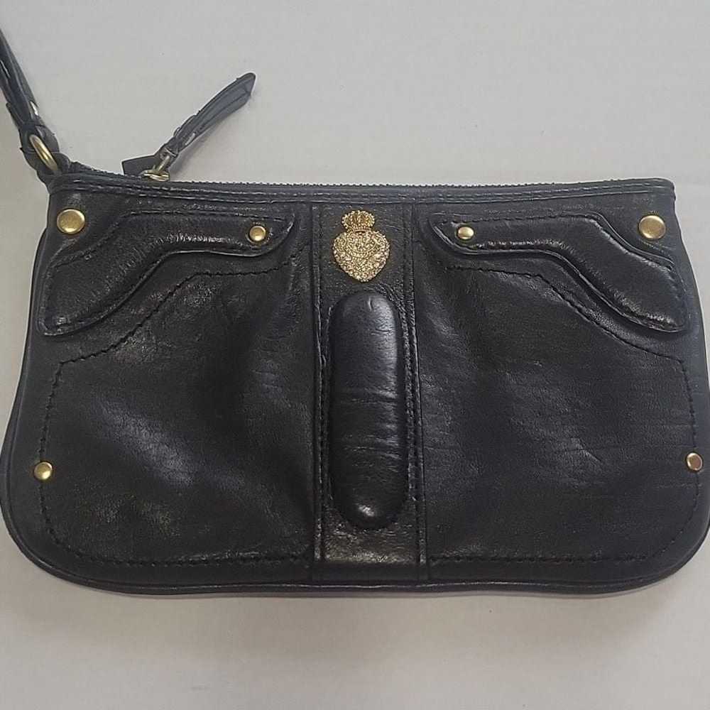 Y2k Vintage Juicy Couture Black Leather Wristlet … - image 3