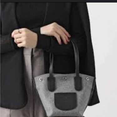 Longchamp Logo Gray Mini Flanelle Essential Tote … - image 1