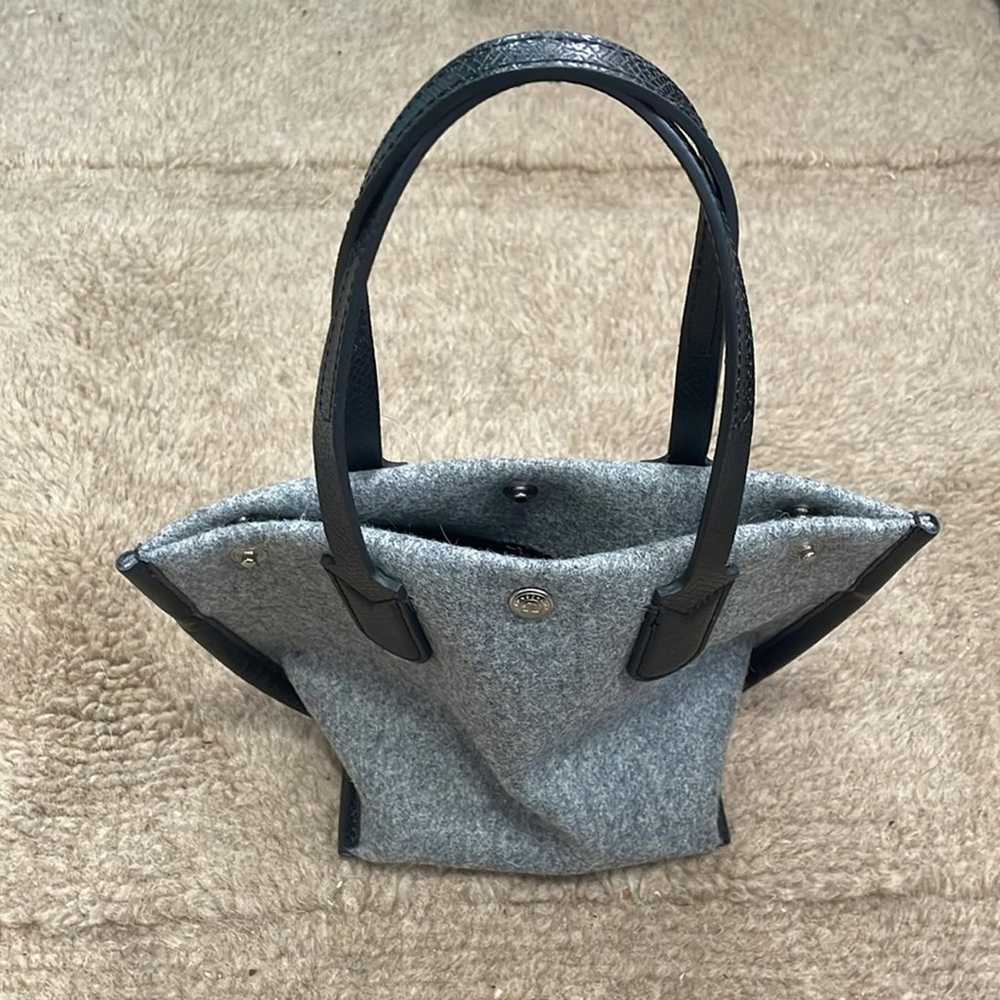 Longchamp Logo Gray Mini Flanelle Essential Tote … - image 5