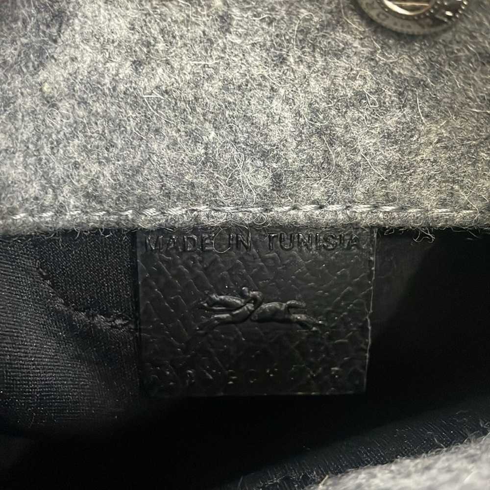 Longchamp Logo Gray Mini Flanelle Essential Tote … - image 8