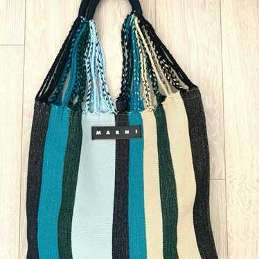 MARNI Marni Flower Cafe Hammock Bag Tote Bag Blue