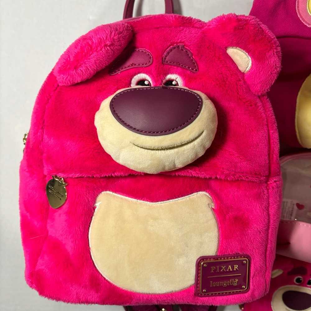 Loungefly Lotso Plush Mini Backpack/Wallet Bundle - image 2