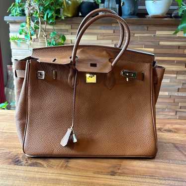 Leather Handbag Camel