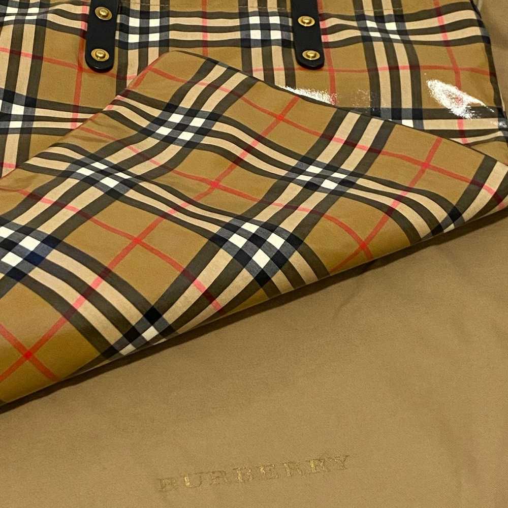 BURBERRY Nova Check Tote Bag Coated Canvas Beige … - image 5