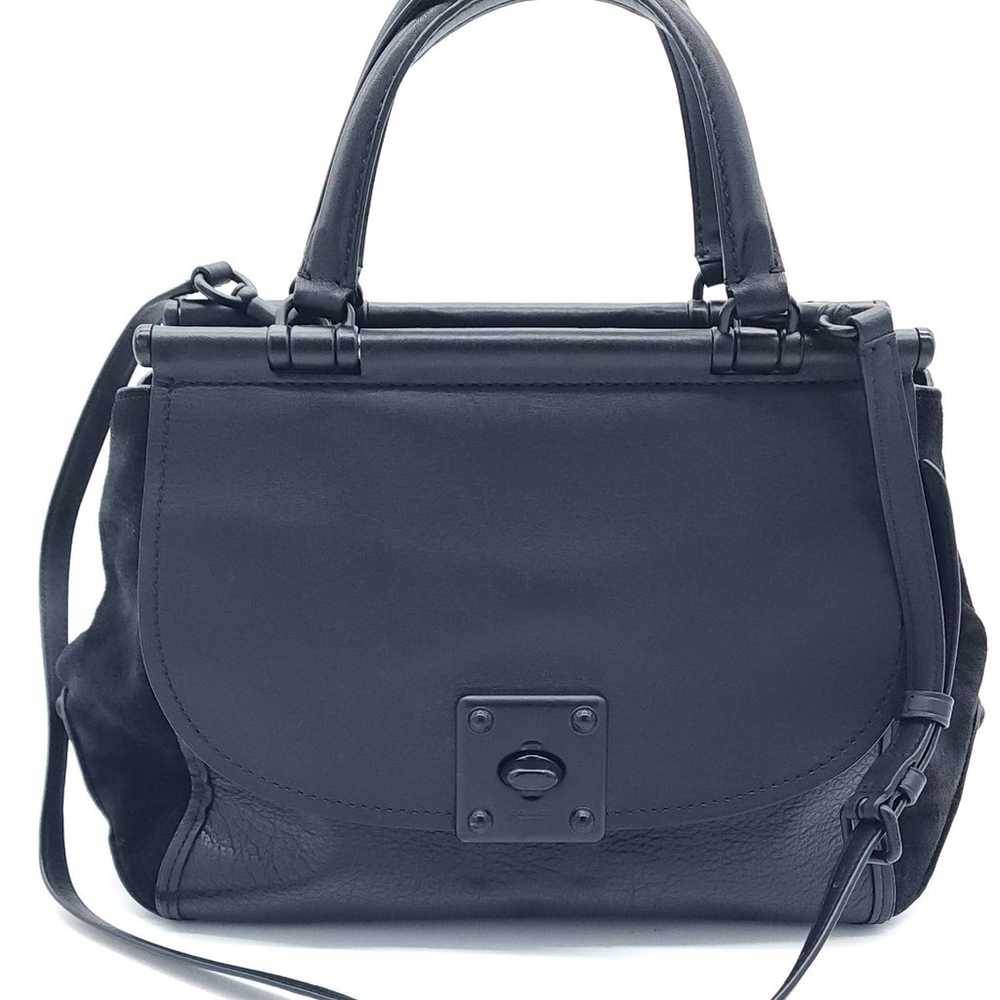 Coach Drifter Black Mixed Leather Carryall Satche… - image 2