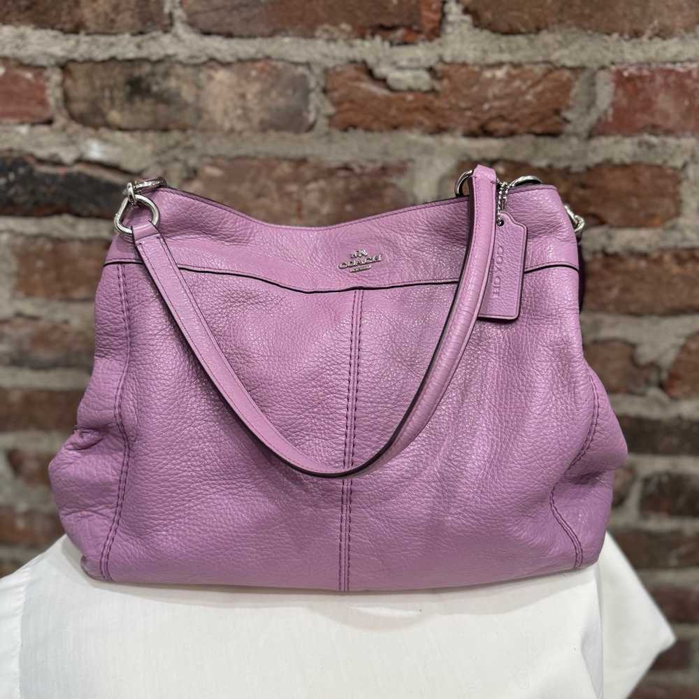 Coach Lilac Pebbled Leather Lexy Shoulder Bag - image 2