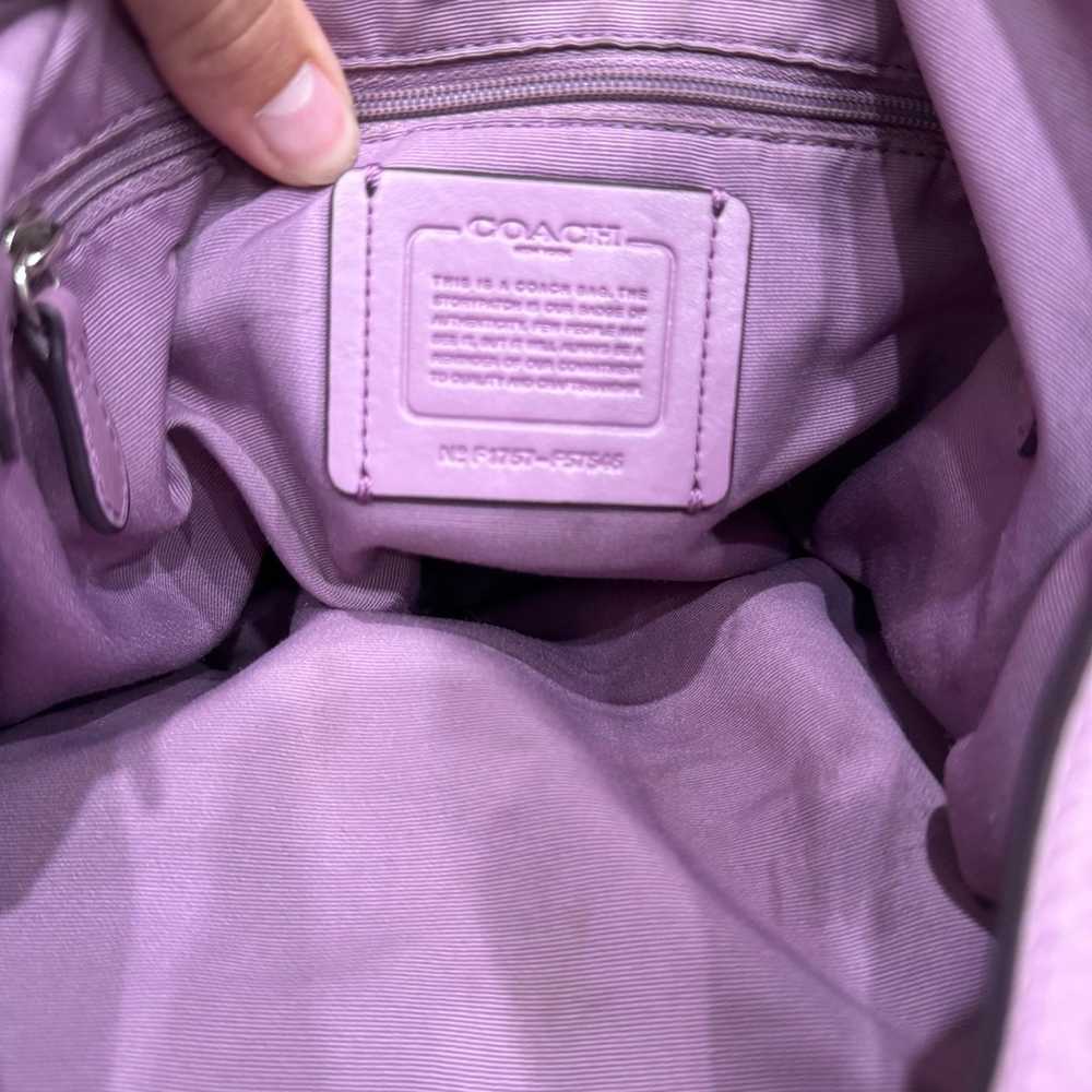 Coach Lilac Pebbled Leather Lexy Shoulder Bag - image 3