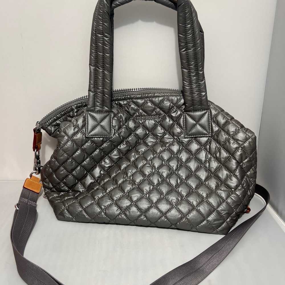 MZ Wallace Quilted Steel/ Gray Bag - image 1