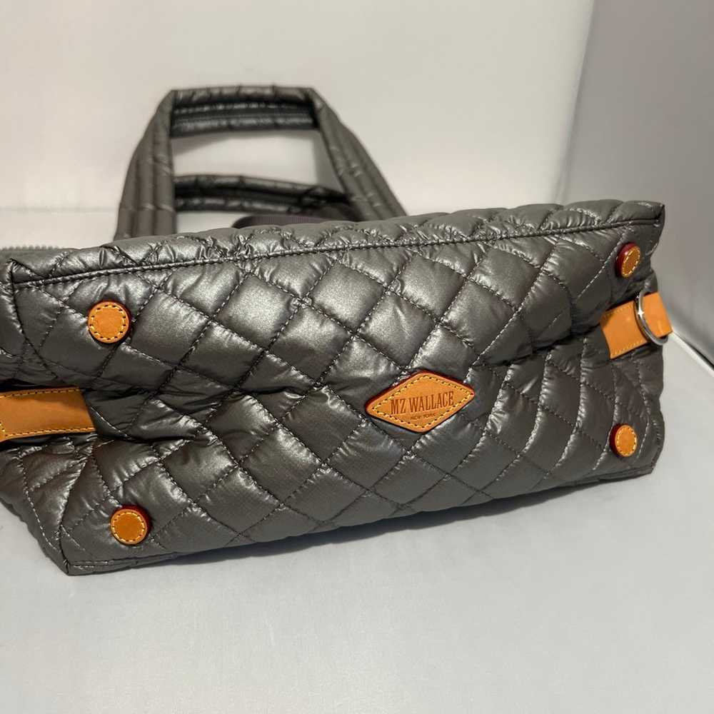 MZ Wallace Quilted Steel/ Gray Bag - image 8