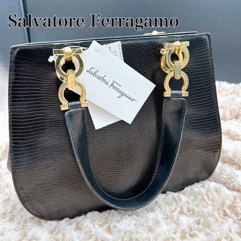 【Salvatore Ferragamo】Ferragamo Lizard Handbag in … - image 1