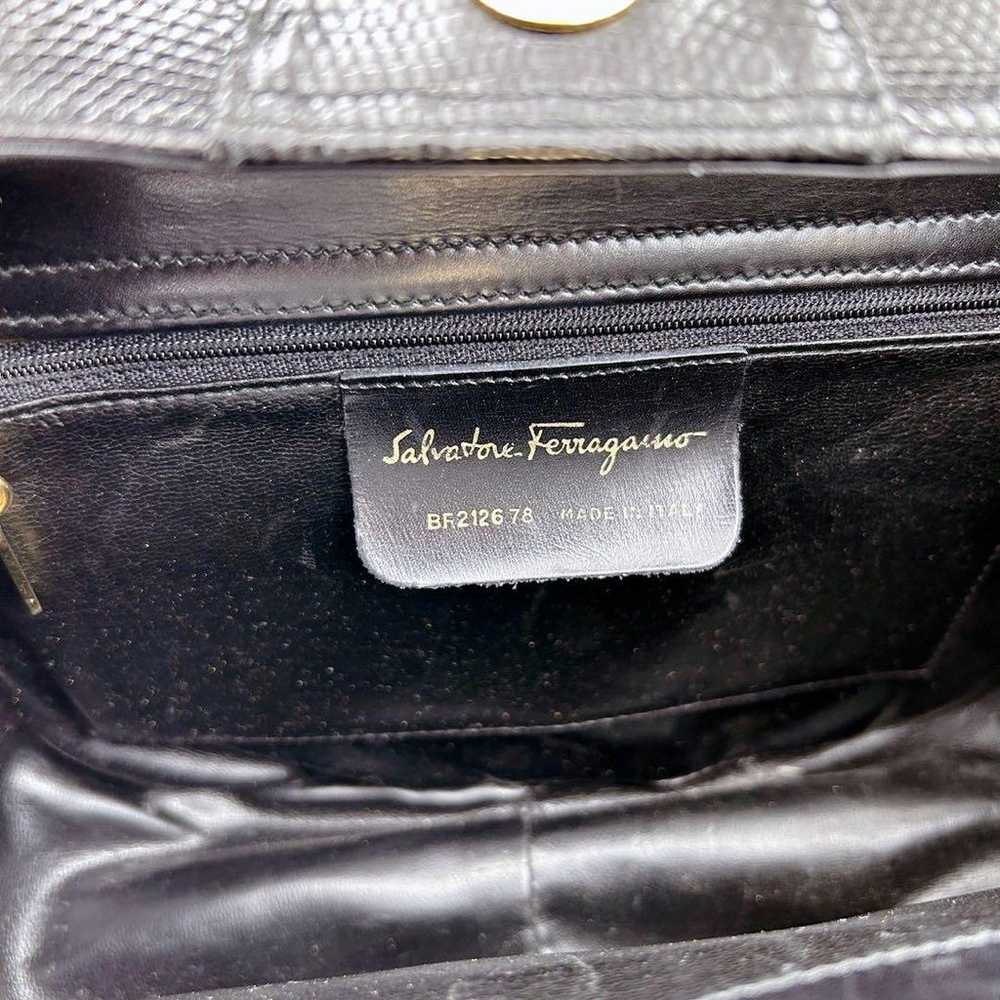 【Salvatore Ferragamo】Ferragamo Lizard Handbag in … - image 5