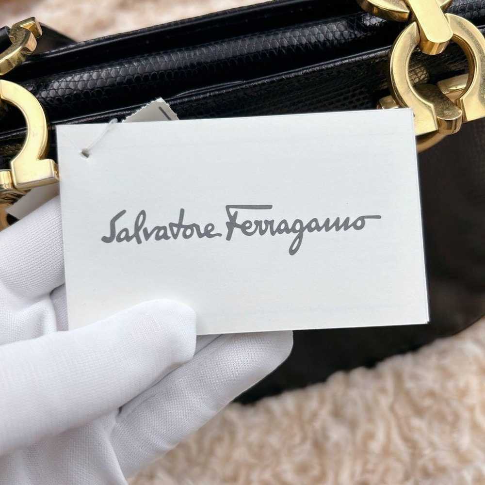 【Salvatore Ferragamo】Ferragamo Lizard Handbag in … - image 7