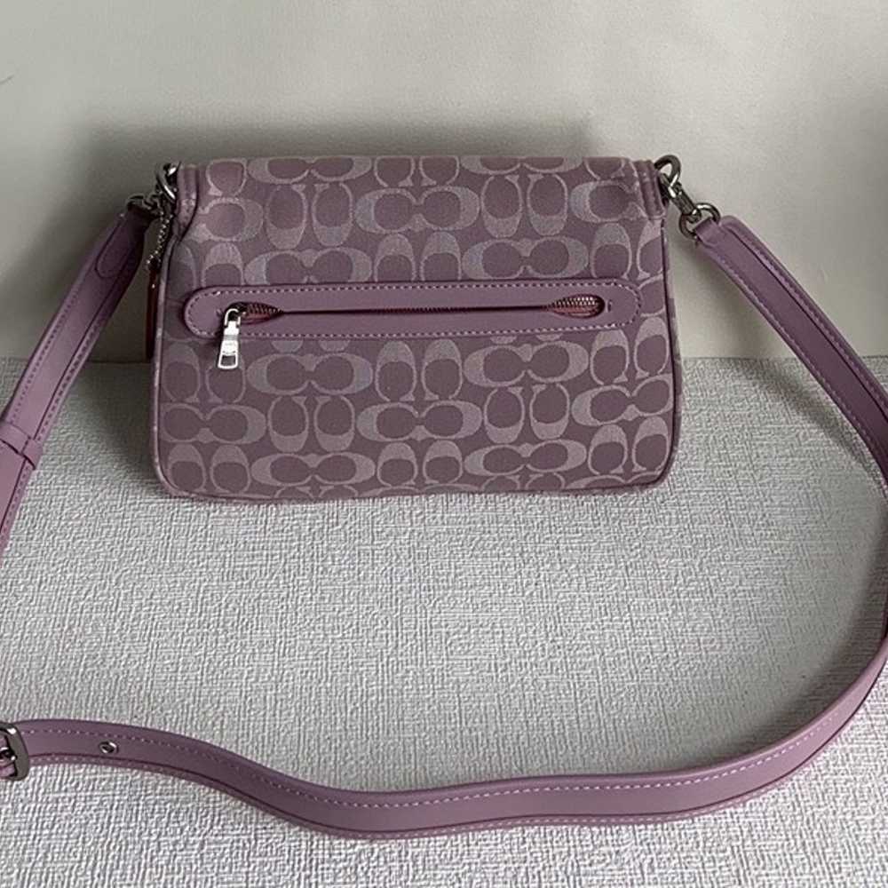 Coach Tabby Washed Denim Pale Purple Signature So… - image 4