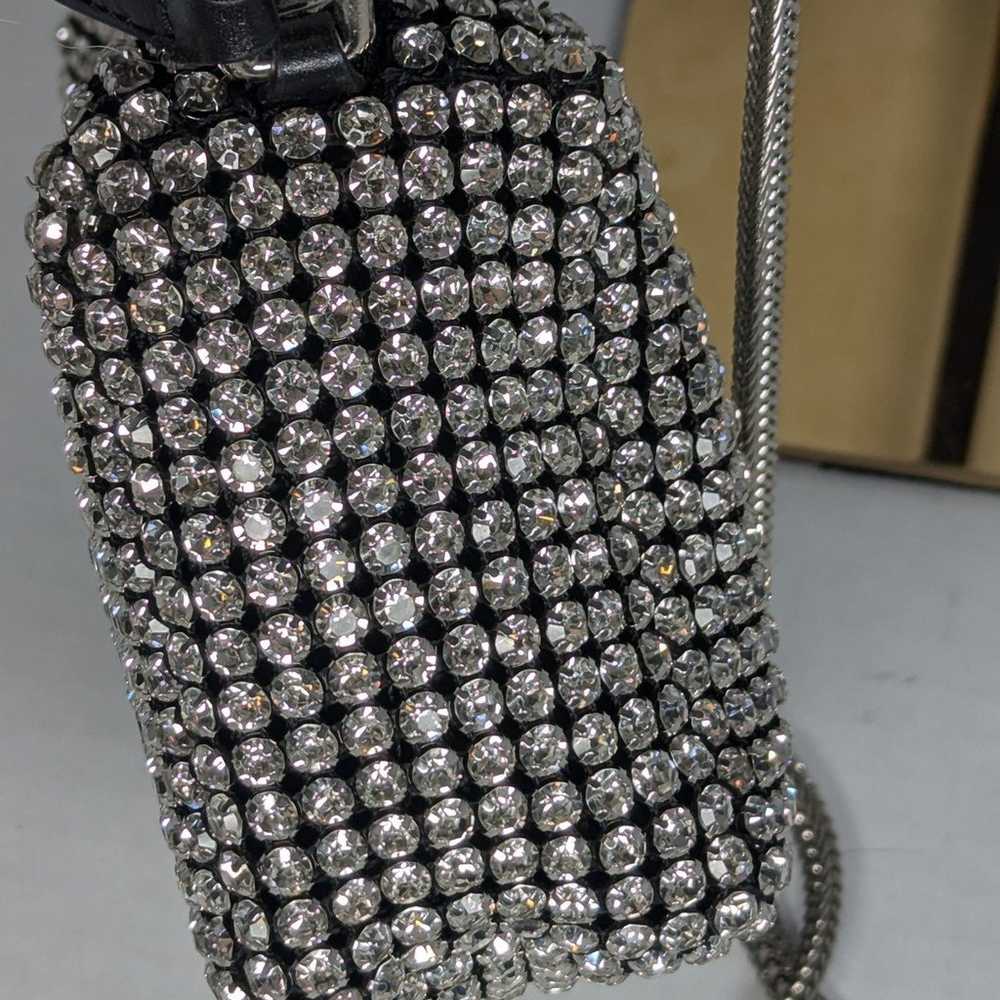 Alexander Wang heiress pouch bag Rhinestone mesh … - image 3