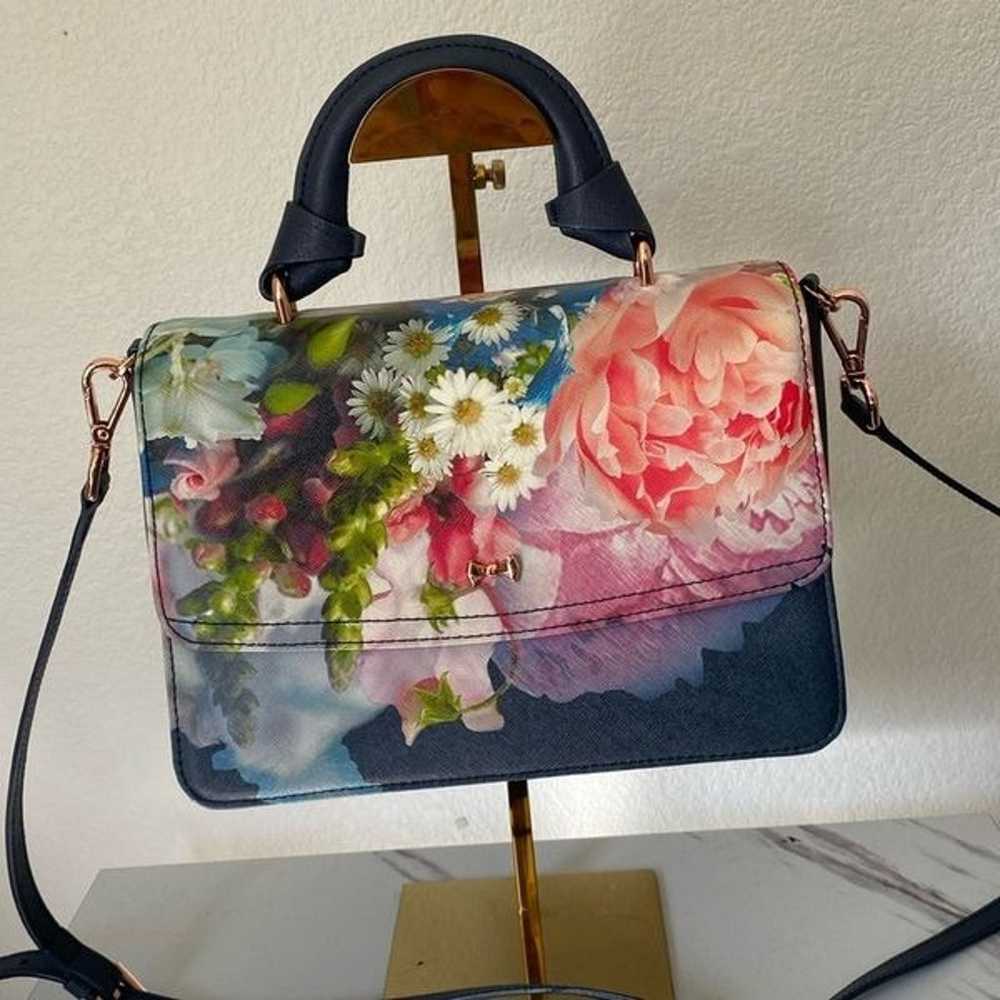 Ted Baker Navy Blue Floral Crossbody Handbag - image 2