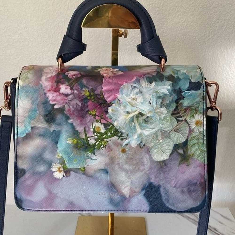 Ted Baker Navy Blue Floral Crossbody Handbag - image 6