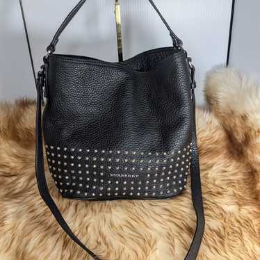 Burberry Calfskin Studded small  Susanna Hobo Blac