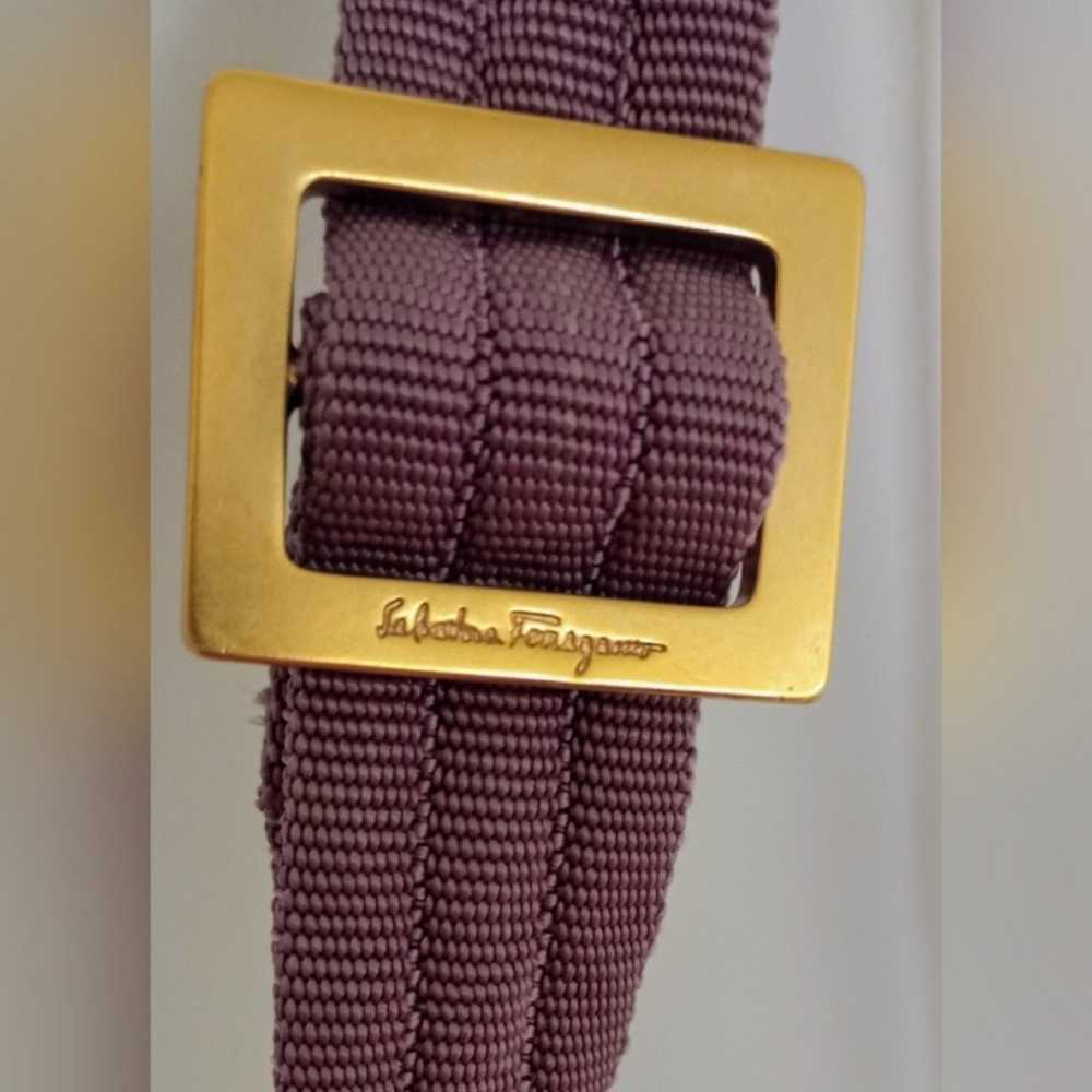 Salvatore Ferragamo gancini pattern canvas cross-… - image 7