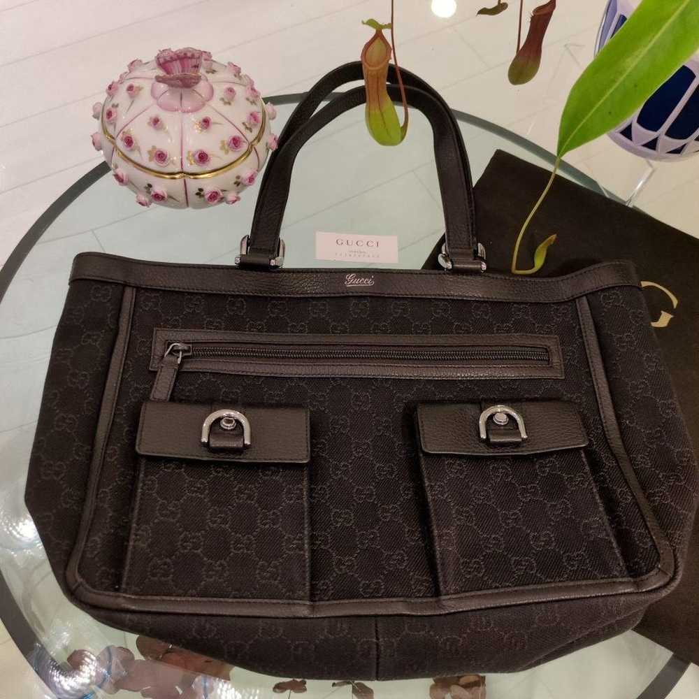 【Excellent Condition】Gucci Tote Bag with GG Patte… - image 2