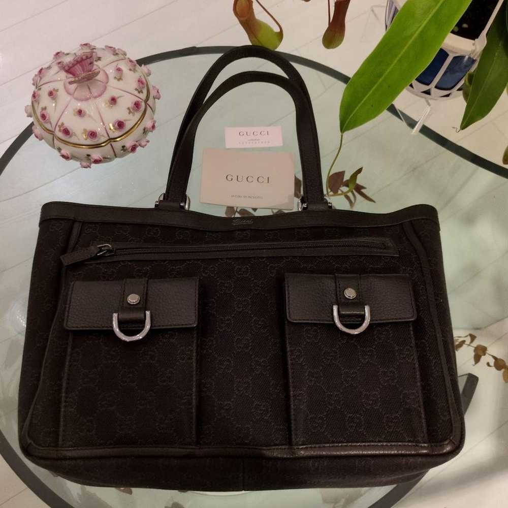 【Excellent Condition】Gucci Tote Bag with GG Patte… - image 8