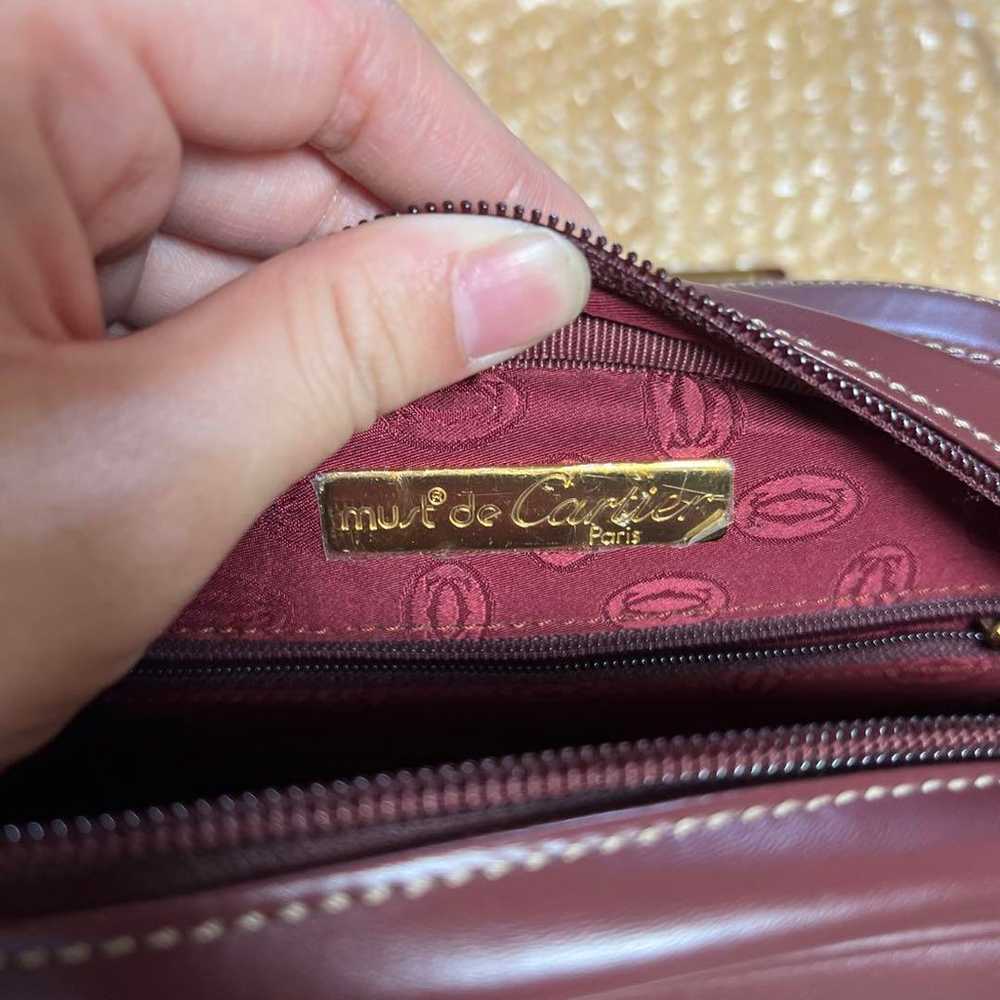 Cartier 2WAY shoulder bag Mastrayn Bordeaux ⭐️Sup… - image 10