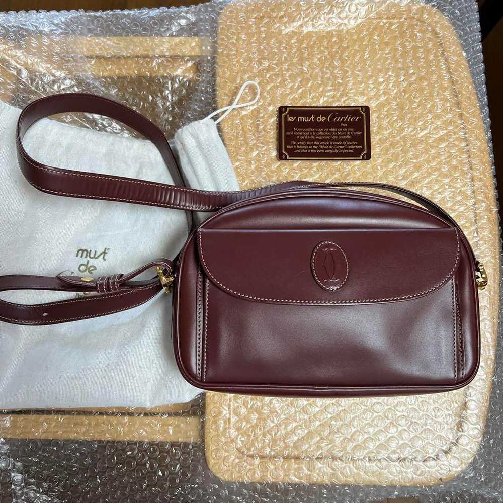 Cartier 2WAY shoulder bag Mastrayn Bordeaux ⭐️Sup… - image 1